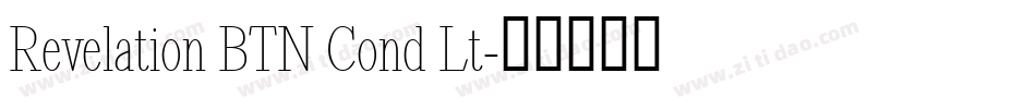 Revelation BTN Cond Lt字体转换